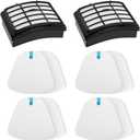 2 Pack + Filters for Shark Vacuum Navigator Lift Away Filter Replacement ZU503AMZ NV350 NV351 NV352 NV355 NV356E NV357 NV360 NV370 UV440 UV540, Parts XFF350 XHF350