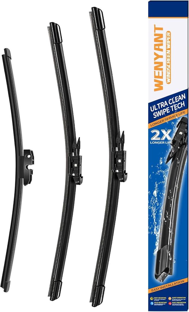 28"/28"/11" Windshield Wipers Compatible with Ford Escape 2013-2019 Front and Rear Wiper Blades for My Car Original Equipment Automotive Replacement (Set of 3)