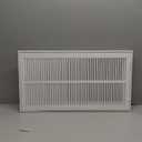 EZ-FLO 12 x 24 Inch (Duct Opening) Return Air Vent Cover for Wall or Ceiling, Solid Steel Return Air Filter Grille, HVAC Vent Cover, White, 61668