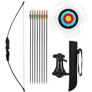 Dostyle 44" Bow and Arrow Set for Kids Children Outdoor Youth Recurve Bow Junior Archery Training for Kids Teams Game Gift