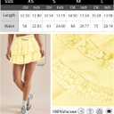 Women's Flowy Summer Shorts for Women Lace Layered Ruffle Pleated High Waist Mini Skirts Casual Swing Beach Skorts (Yellow)