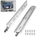 PHWALK 1 Pair 22 Inch 150 Lb Heavy Duty Drawer Slides with Lock Full Extension Ball Bearing Cabinet Telescoping Sliding Rails Tool Box Runners Tracks Glides Side Mount packof 2