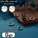 Jstyle Hypoallergenic Small Hoop Earrings for Men Women 316L Surgical Stainless Steel Gold/Silver/Black Hoop Earrings for Sensitive Ears Mens Hoop Huggie Earrings Ear Piercing Jewelry Set 12/16/20mm