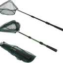 RESTCLOUD Fishing Landing Net with Telescoping Pole Handle, Fishing net Freshwater for Kids Men Women, Extend to 40-63 Inches