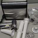 Electric Meat Grinder, Sausage Stuffer with 3 Sausage Tubes, 2 Blades, 3 Plates, 3200W Max, Meat Grinder Heavy Duty for Home Kitchen Use, Stainless Steel (Black)