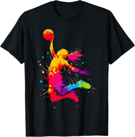 Basketball & Basketball Graphic | Women, Girls & Teen Girls T-Shirt, Small