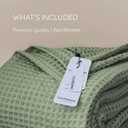 100% Turkish Cotton Waffle Throw Blanket King Size Sage Green - Premium Quality, Light and Airy Waffle All-Season Quilt - Lux Decorative Bedspread (Sage Green, King Size 95" x 110" Inch)