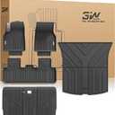 3W 2025 2026 Tesla Model Y Juniper Floor Mats with Rear Cargo Mat & Backrest Mat TPE Anti-Slip All Weather Accessories, Vigormold™