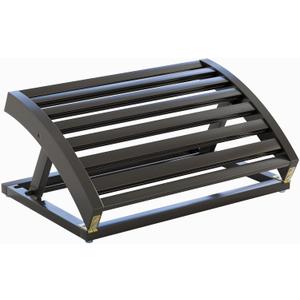 Foot Rest for Under Desk at Work - Adjustable Black Bamboo Footrest for Office and Couch
