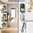 Veise VE06-H Smart Front Door Lock Set, App Control, Keyless Entry Deadbolt with Lever Handle, Electronic Digital Touchscreen Keypad, Auto Lock, Easy Install, Satin Nickel