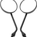 AHL Rear View Side Mirrors for Motorcycle 3.94" Round Rearview Mirror Universal 10mm for most brands of motorcycles with a 7/8" handlebar