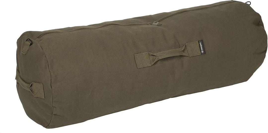 STANSPORT - Deluxe Duffel Bag With Zipper For Gym, Travel, & Storage (Olive Green)