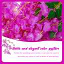 Luerbi 12 Pack Purple Red Wisteria Hanging Flowers Garland, 3.77 Feet Artificial Flower Vines, Fake Wisteria, Artificial Vines Hanging Garland for Backdrop Outdoor Yard Garden Decor