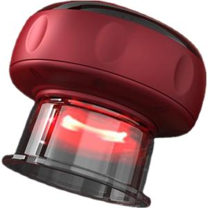 The Original 4-in-1 Smart Cupping Therapy Massager, Red Light Therapy for Targeted Pain Relief, Knots, Aches, Muscle Soreness, Circulation & Tighter Skin, Portable Cupping Kit (Red), Black