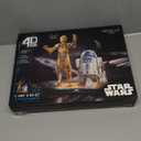 4D Build, Star Wars C-3PO & R2-D2 3D Model Kit with Stand, Star Wars Collectibles & Desk Décor, Adult Puzzles, Building Toys, 416 Pieces, 3D Puzzles, Gift Ideas for Ages 12 & Up