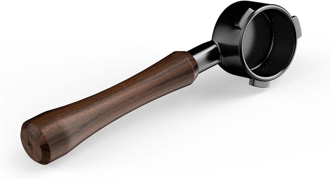 MHW-3BOMBER 54mm Bottomless Portafilter Fits Breville Barista Express, BES870XL, BES878, BES880, 3-Ears Espresso Portafilter with Filter Basket for 54mm Breville Machines, Wood Handle, BP7118B