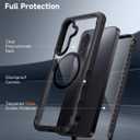 seacosmo for Samsung Galaxy A16 A17 A26 5G Case, Full Body Bumper with Built-in Tempered Glass Screen Protector, Compatible with MagSafe, Shockproof a17 a16 a26 5g Phone Case, Black
