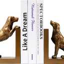 Dog Bookends, Book Ends for Shelves to Hold Books Heavy Duty, Creative Resin Book Holders for Kitchen Desk Home Office