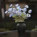 12PCS Poppy Flowers Artificial 23" Real Touch Stems Faux Poppies Silk Flowers for Home Decor Indoor (Blue)