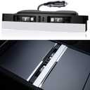 Car USB Hub Charger for Tesla Center Console with Fast Charging Retractable Cables Phone Charger Docking Station Accessories(Model Y Juniper 2025-2026 & Model 3 Highland 2024-2025)