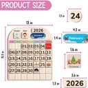 TinyKidz Wooden Calendar for Kids, Preschool Toddler Calendar Learning at Home and Classroom Teaching, Hanging Calendars for Kids, Months and Days of The Year