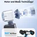 foryou Car Fans Seat Cooling Fan USB Fan 3 Wind Speeds with Night Light Portable Fans for Car Backseat for Kids (Black)