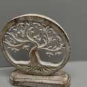 VANIYA CRAFTS Wooden Carved Handmade Engraved Table Decor Tree of Life Table Sculpture Home Decor Statue for Living Room, Bedroom, Office Desktop, Cabinets