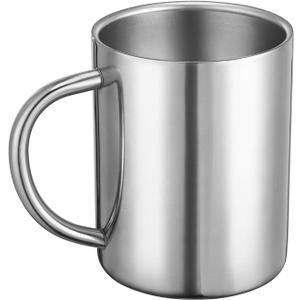 13.5oz / 400ml Double Walled Coffee Mug, Stainless Steel Tea Cups, Travel Camping Mugs
