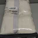 Pleated Blackout Linen Curtains 108 Inches Long for Living Room Patio Sliding Door Pinch Pleat Rings Hooks Back Tab 100% Black Out Bedroom Beige Curtains Boho Modern Window Panels Set of 2