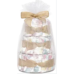 The Honest Company Diaper Cake | Clean Conscious Diapers, Baby Personal Care, Plant-Based Wipes | Rose Blossom | Regular, Size 1 (8-14 lbs), 35 Count
