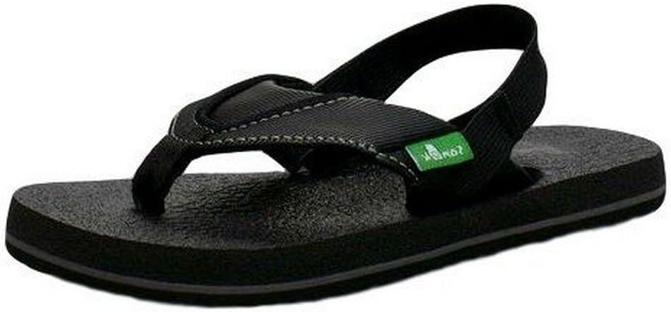 Sanuk Kids unisex-kids Root Beer Cozy Flip Flop (13 Little Kid, Black)