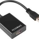 USB 3.0 to HDMI Video Adapter Cable Adapter with Audio Output Multiple Monitors Full HD 1080P Converter for Computer Laptop (Black)