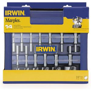 IRWIN Marples Forstner Bit Set, Wood Drill Bits, Made of Carbon Steel, Ideal for Fine Woodworking, Cabinet-making and more, 14 Pieces (1966893) (One Size)