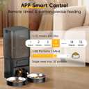 7L Automatic Cat Feeder 2 Cats, 5G WiFi Dog Food Dispenser with APP Control | APP Control, Dual Power Supply, Up to 12 Meals Per Day, 10s Voice Recorder, 2 Stainless Steel Bowls
