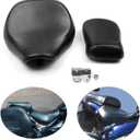 Front Rear Cushion Seat Set Synthetic Leather + Soft Foam Black Fits For Suzuki Boulevard C50 2004-2013 For Suzuki Volusia VL800 2001-2004