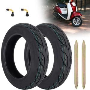 3.00-10 Tubeless Tire for Scooter E-Bike Motorcycle Moped Front Rear 2-Pack