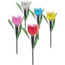 Bytech 5x 5-Pack Solar Powered Tulip Stake