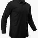 Men Polo Shirts Long Sleeve Moisture Wicking Dry Fit Performance Tactical Shirt Collared Casual Golf Tennis Shirt