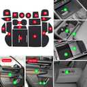 POSAID Center Console Liners for Honda CRV 2023 2024 2025 Cup Holder Insert, Center Mats for CR-V Accessories Non-Slip Anti Dust Interior Mats 17PC Set, Black Trim
