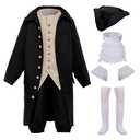 BPURB Colonial Costume Boys 18th Century American Costume, Size 8