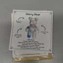 Aesnefe Pocket Bear Hug, Anxiety Relief Gifts for Men Women, Mental Health Positivity Gift for Anxious Friend, Stress Relief Gifts for Her, Comforting Gift for Son Daughter Back to School, Light Blue