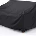 Mrrihand Heavy Duty Patio Sofa Cover, 3-Seater Outdoor Sofa Loveseat Cover, Outdoor Patio Furniture Cover with Air Vent and Handles, 60" L34" D30" H, Black