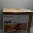 VECELO PU Leather Mid-Back Armless Vanity Chair Adjustable Height 360° Rolling Swivel for Home Office Work