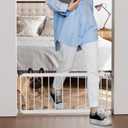 Short Dog Gate Indoor - MOOECKOM 13" Tall Small Dog Gate 18"-36'' Width Expandable, Easily Step Over Pet Gate with 2 Extension Kits - Pressure Mounted for Doorways Stairs.