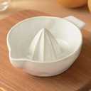 Ceramic Lemon Juicer Reamer Manual Citrus Lime Hand Squeezer Bowl with Handle and Pour Spout, Handheld, Easy to Use and Clean