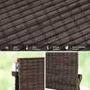 LazBlinds No Drill Cordless Bamboo Roman Shades, 35" W x 48" H, Espresso