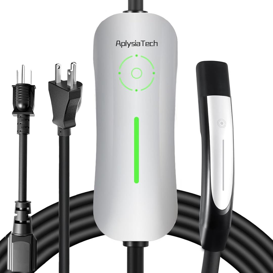 Level 1/2 EV Tesla Charger,16A 120V/240V Tesla Home Charging Station, 21FT Cable NEMA 6-20 Plug NEMA 5-15 Adapter, NACS Connector, Travel Portable Wall Charger for Tesla Model Y/3/S/X