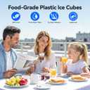 Nilpferd 360Pcs Reusable Ice Cubes for Drinks, BPA-Free Ice Packs for Lunch Boxes Coolers, Refreezable Plastic Ice Cubes Without Diluting Drinks for Party Hosts & Outdoor Ice Baths Enthusiasts (White)