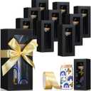 Honoson 24 Pcs Tumbler Gift Box with Ribbon for Sublimation Glass Exhibition Boxes Transparent for 12oz 16oz 20oz Drinking Cup Glasses Jars Mug Can Blanks (Black)
