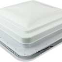 14" RV trailer Roof vent complete 12 volt FAN w/white lid and interior garnish